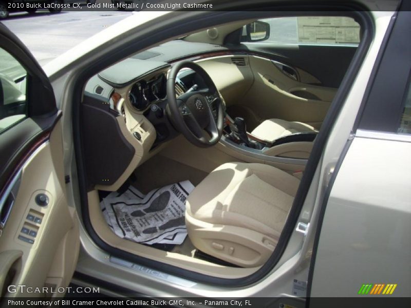Gold Mist Metallic / Cocoa/Light Cashmere 2010 Buick LaCrosse CX