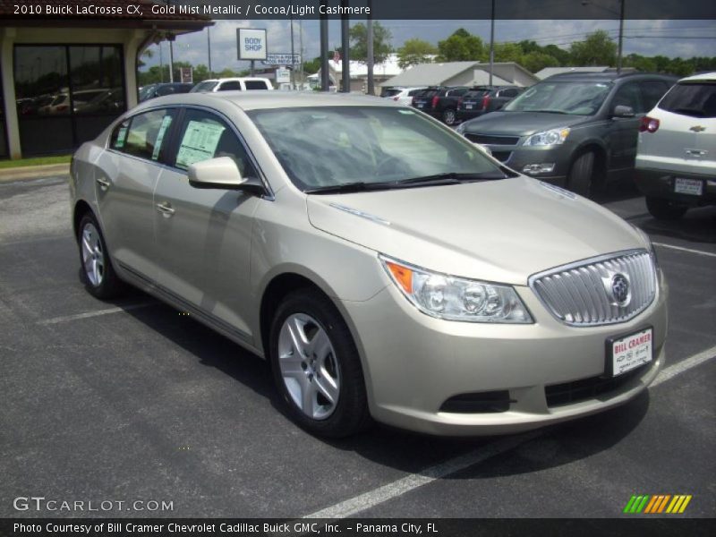 Gold Mist Metallic / Cocoa/Light Cashmere 2010 Buick LaCrosse CX