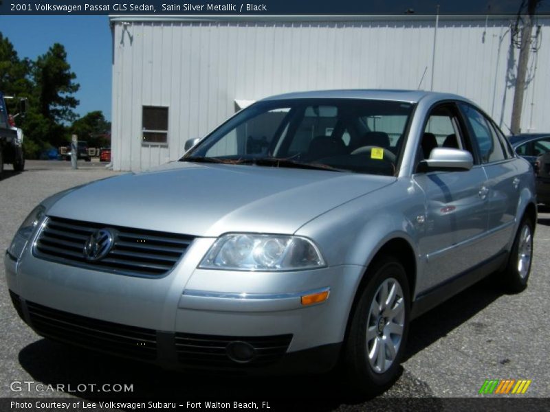 Satin Silver Metallic / Black 2001 Volkswagen Passat GLS Sedan