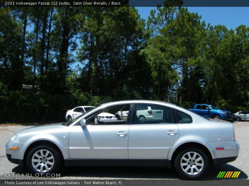 Satin Silver Metallic / Black 2001 Volkswagen Passat GLS Sedan