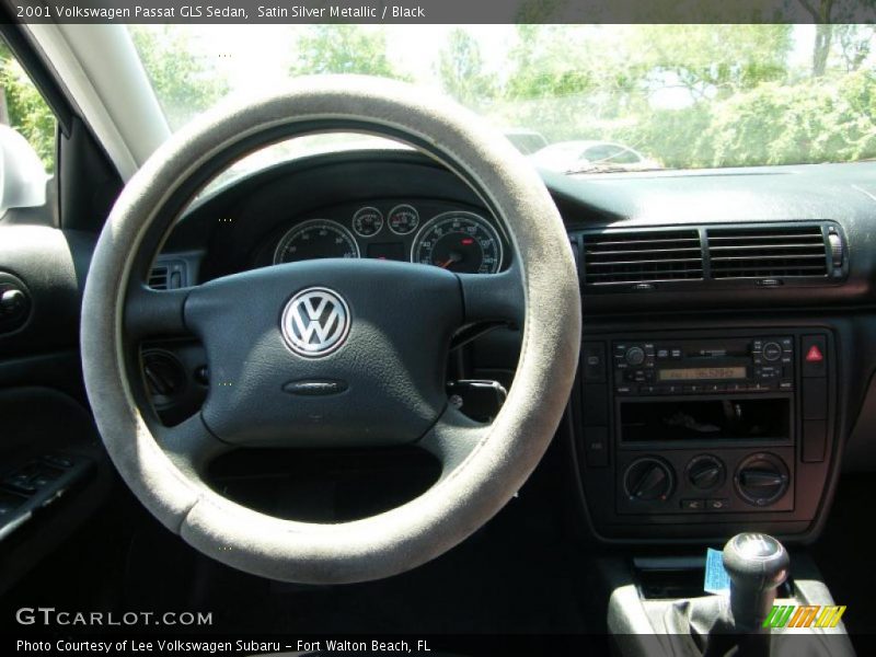 Satin Silver Metallic / Black 2001 Volkswagen Passat GLS Sedan