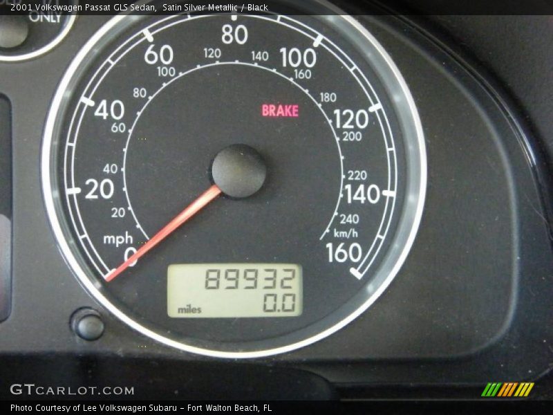 Satin Silver Metallic / Black 2001 Volkswagen Passat GLS Sedan