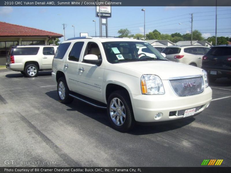Summit White / Cocoa/Light Cashmere 2010 GMC Yukon Denali AWD