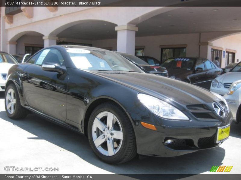 Black / Black 2007 Mercedes-Benz SLK 280 Roadster