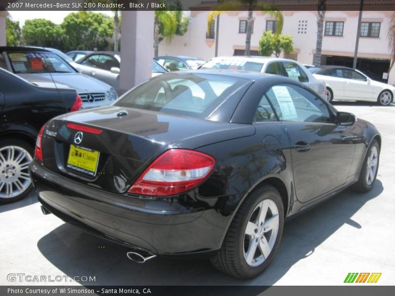 Black / Black 2007 Mercedes-Benz SLK 280 Roadster