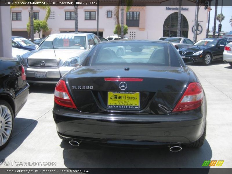 Black / Black 2007 Mercedes-Benz SLK 280 Roadster