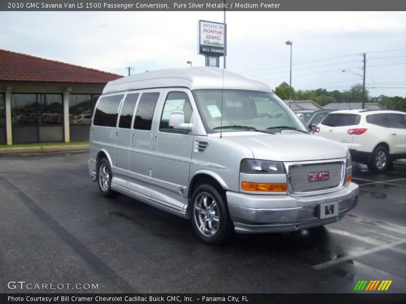 Pure Silver Metallic / Medium Pewter 2010 GMC Savana Van LS 1500 Passenger Conversion