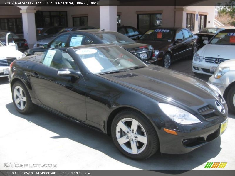 Black / Black 2007 Mercedes-Benz SLK 280 Roadster