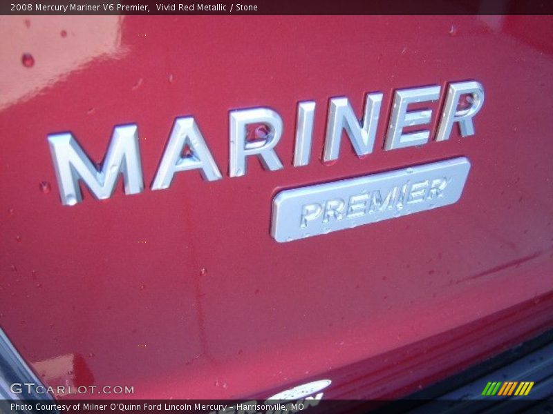 Vivid Red Metallic / Stone 2008 Mercury Mariner V6 Premier