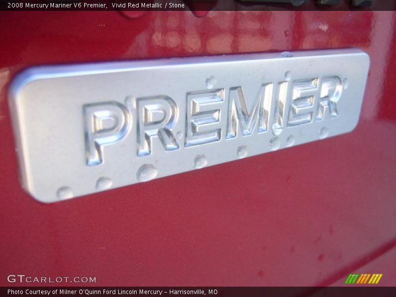 Vivid Red Metallic / Stone 2008 Mercury Mariner V6 Premier