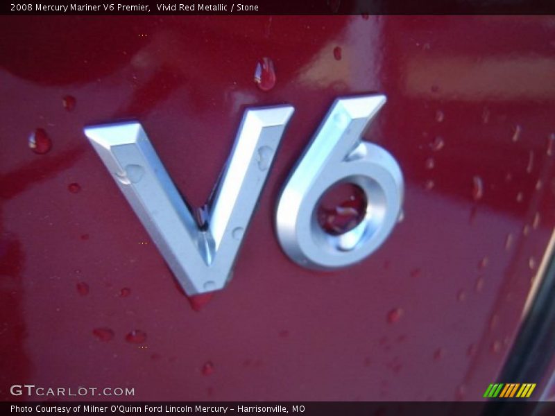 Vivid Red Metallic / Stone 2008 Mercury Mariner V6 Premier