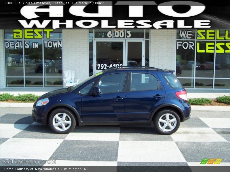Deep Sea Blue Metallic / Black 2008 Suzuki SX4 Crossover