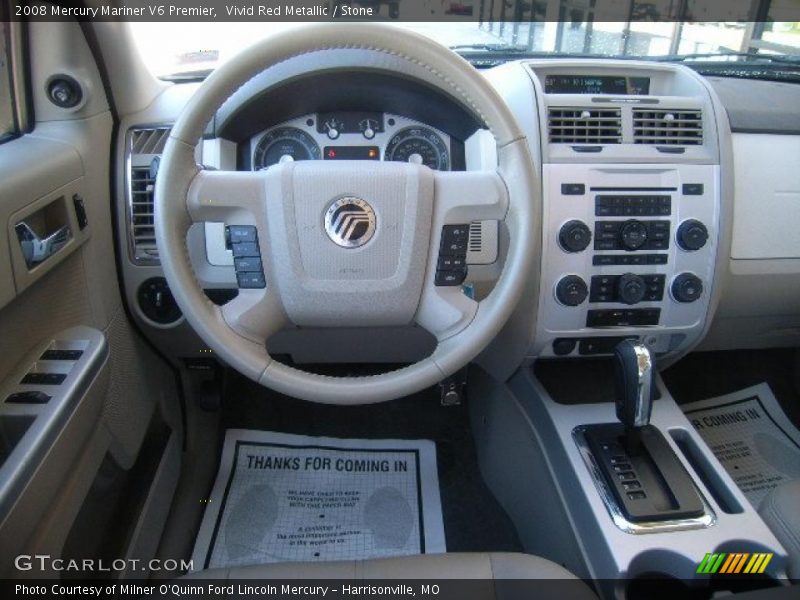 Vivid Red Metallic / Stone 2008 Mercury Mariner V6 Premier