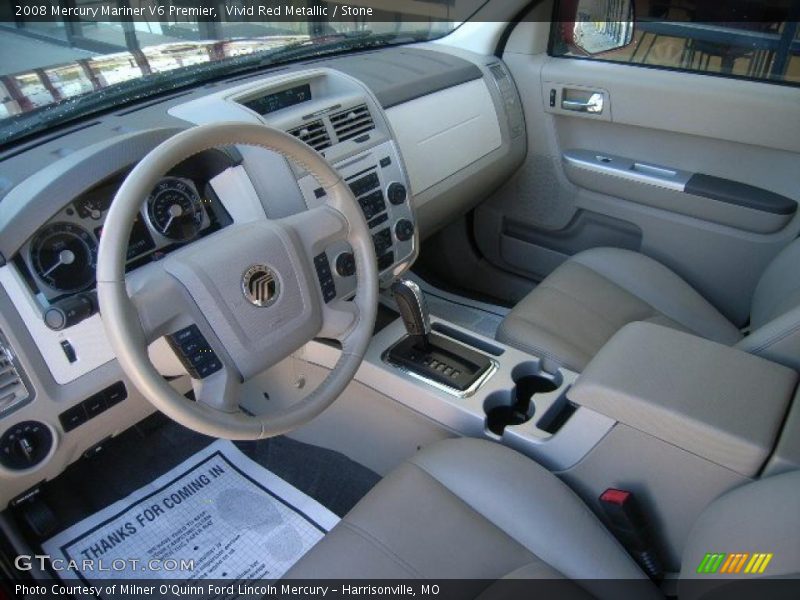 Vivid Red Metallic / Stone 2008 Mercury Mariner V6 Premier