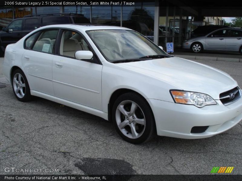 Satin White Pearl / Taupe 2006 Subaru Legacy 2.5i Special Edition Sedan