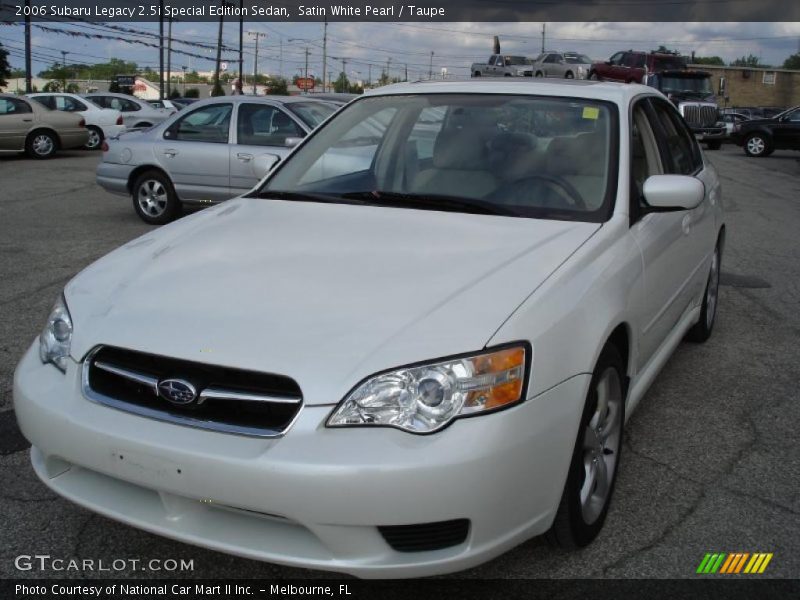 Satin White Pearl / Taupe 2006 Subaru Legacy 2.5i Special Edition Sedan