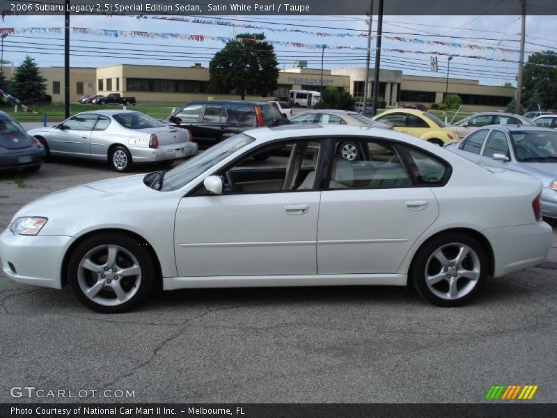 Satin White Pearl / Taupe 2006 Subaru Legacy 2.5i Special Edition Sedan