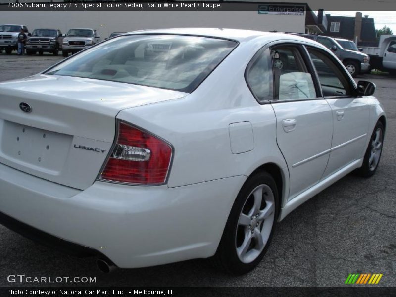 Satin White Pearl / Taupe 2006 Subaru Legacy 2.5i Special Edition Sedan
