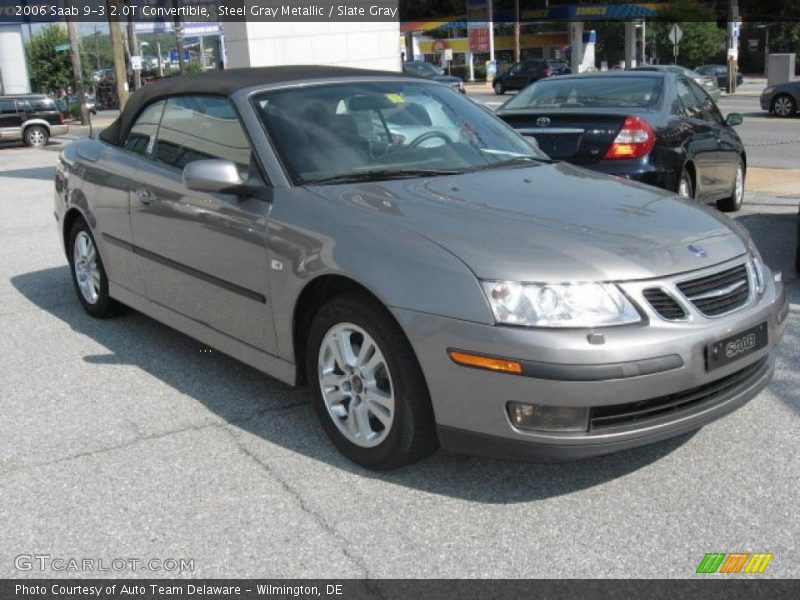 Steel Gray Metallic / Slate Gray 2006 Saab 9-3 2.0T Convertible