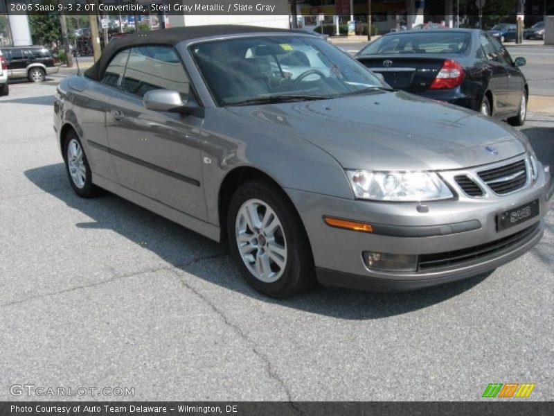 Steel Gray Metallic / Slate Gray 2006 Saab 9-3 2.0T Convertible