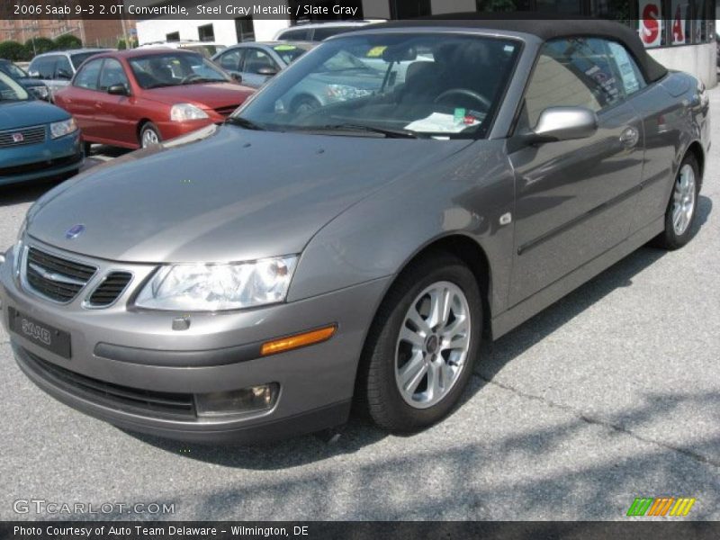 Steel Gray Metallic / Slate Gray 2006 Saab 9-3 2.0T Convertible
