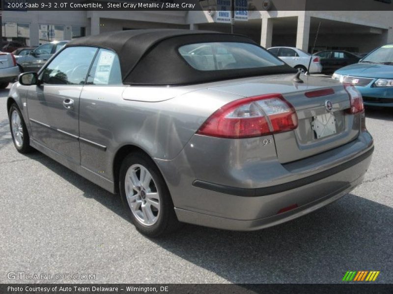 Steel Gray Metallic / Slate Gray 2006 Saab 9-3 2.0T Convertible