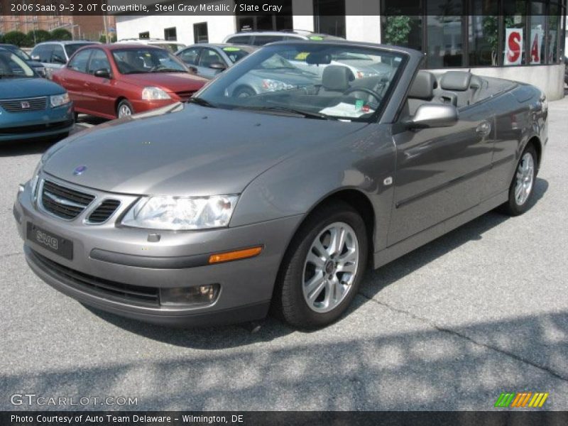 Steel Gray Metallic / Slate Gray 2006 Saab 9-3 2.0T Convertible