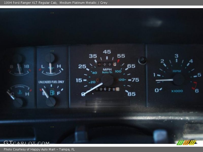 Medium Platinum Metallic / Grey 1994 Ford Ranger XLT Regular Cab