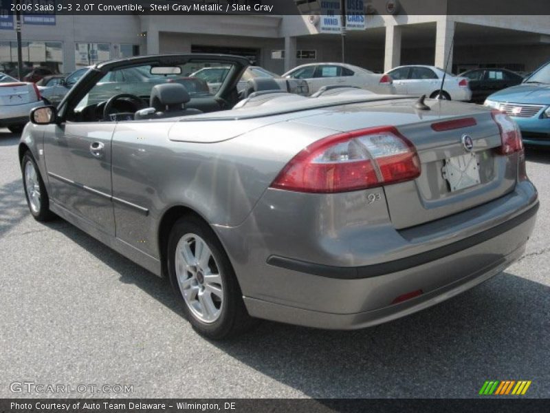 Steel Gray Metallic / Slate Gray 2006 Saab 9-3 2.0T Convertible