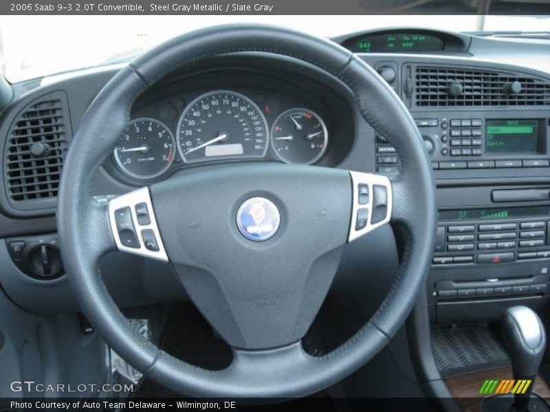 Steel Gray Metallic / Slate Gray 2006 Saab 9-3 2.0T Convertible