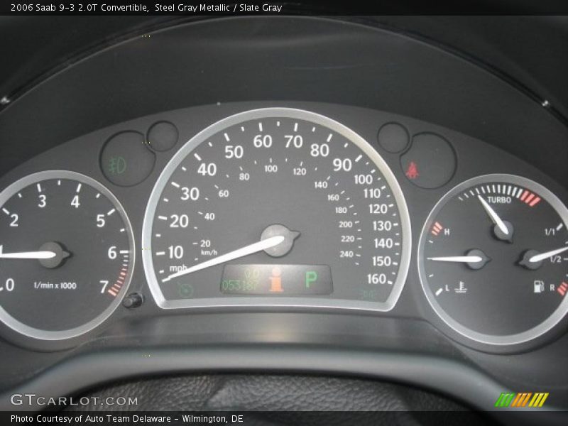 Steel Gray Metallic / Slate Gray 2006 Saab 9-3 2.0T Convertible