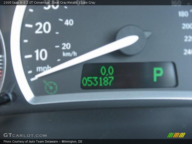 Steel Gray Metallic / Slate Gray 2006 Saab 9-3 2.0T Convertible