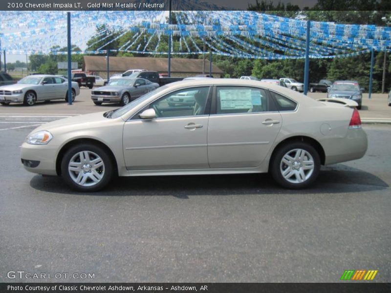 Gold Mist Metallic / Neutral 2010 Chevrolet Impala LT
