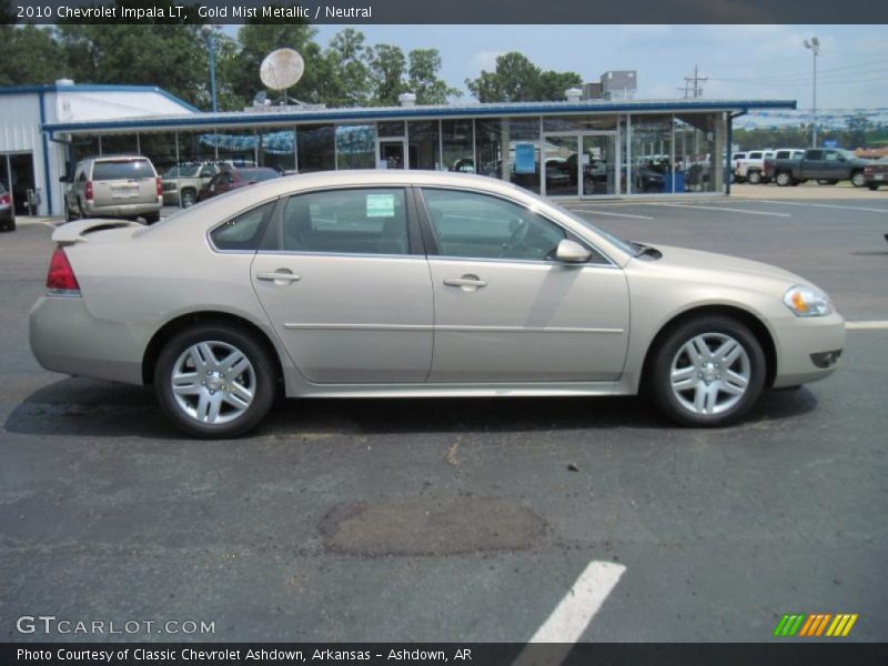 Gold Mist Metallic / Neutral 2010 Chevrolet Impala LT