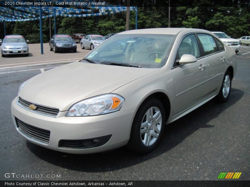 Gold Mist Metallic / Neutral 2010 Chevrolet Impala LT