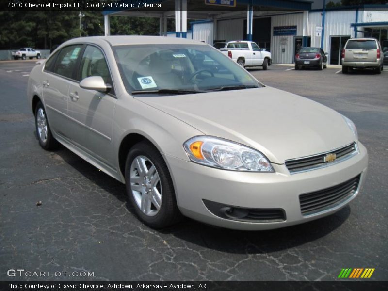 Gold Mist Metallic / Neutral 2010 Chevrolet Impala LT