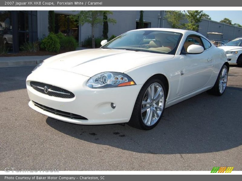 Porcelain White / Caramel 2007 Jaguar XK XK8 Coupe