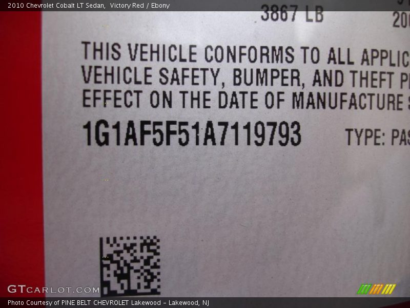 Victory Red / Ebony 2010 Chevrolet Cobalt LT Sedan