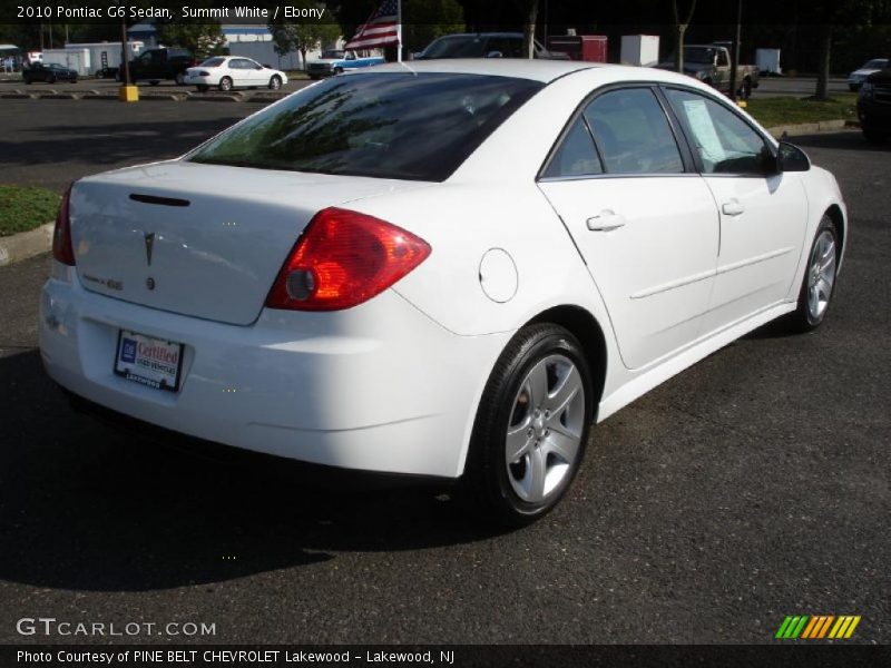 Summit White / Ebony 2010 Pontiac G6 Sedan