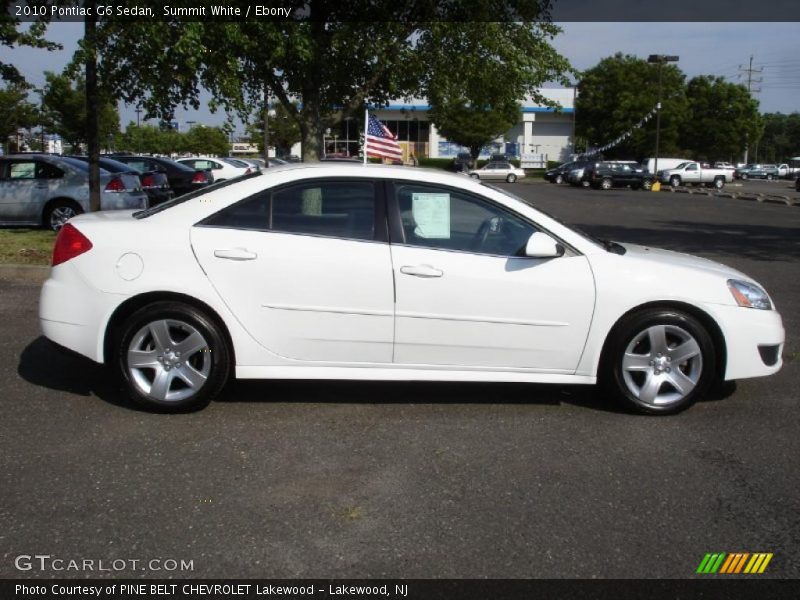 Summit White / Ebony 2010 Pontiac G6 Sedan