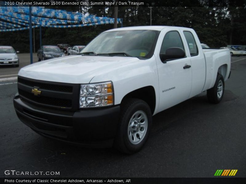 Summit White / Dark Titanium 2010 Chevrolet Silverado 1500 Extended Cab