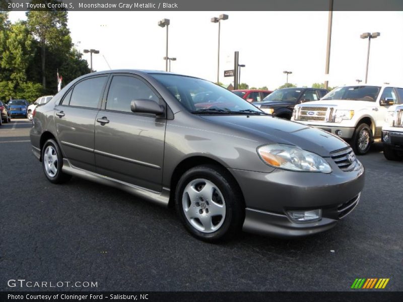 Moonshadow Gray Metallic / Black 2004 Toyota Corolla S