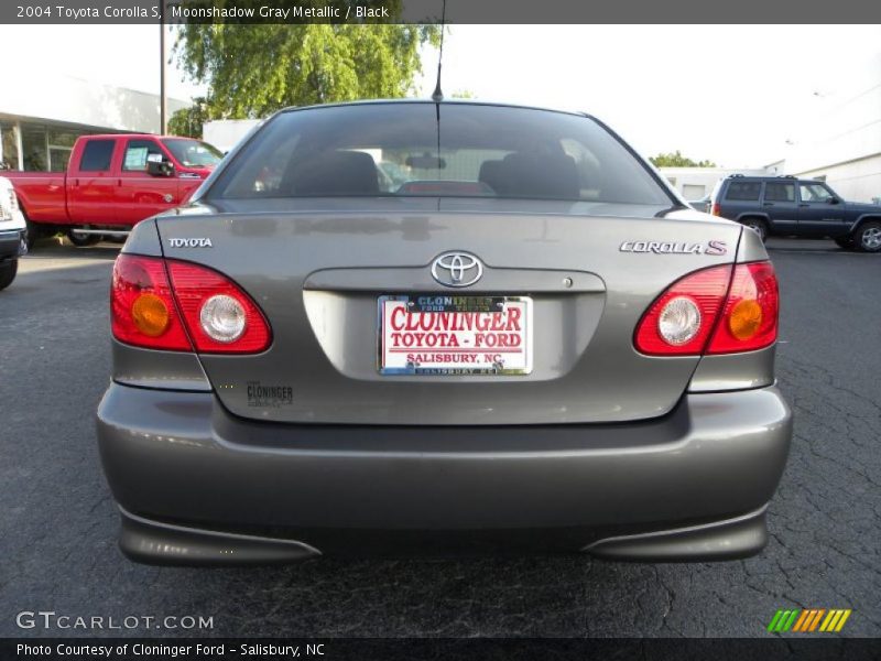 Moonshadow Gray Metallic / Black 2004 Toyota Corolla S