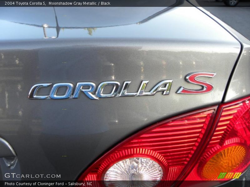 Moonshadow Gray Metallic / Black 2004 Toyota Corolla S