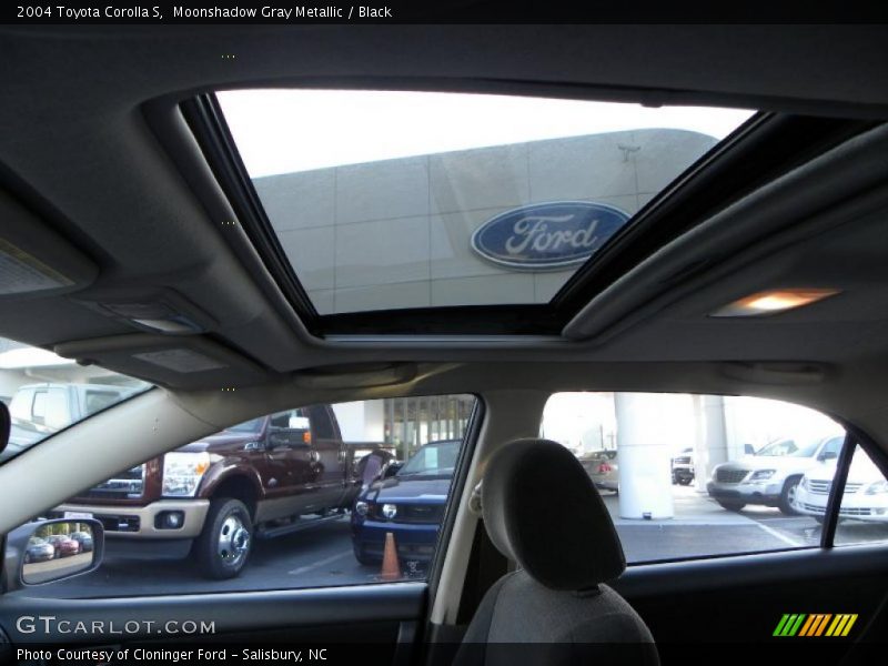 Moonshadow Gray Metallic / Black 2004 Toyota Corolla S
