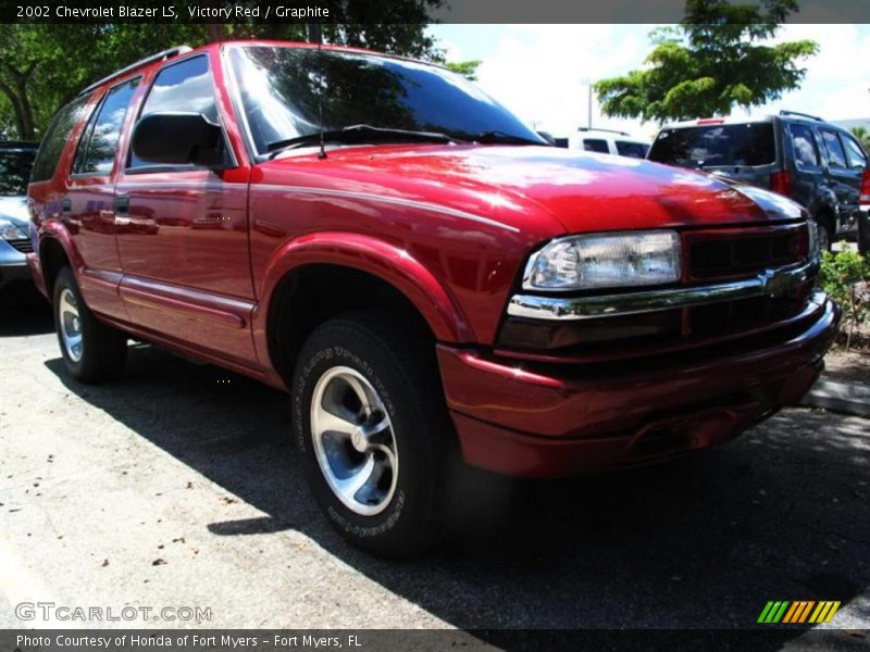 Victory Red / Graphite 2002 Chevrolet Blazer LS