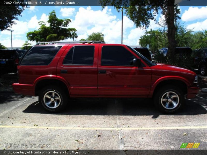 Victory Red / Graphite 2002 Chevrolet Blazer LS