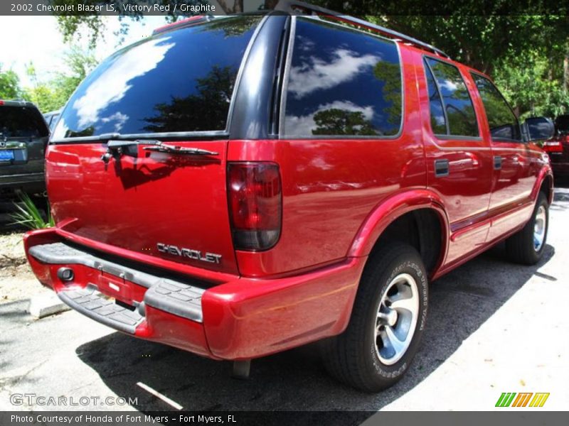 Victory Red / Graphite 2002 Chevrolet Blazer LS
