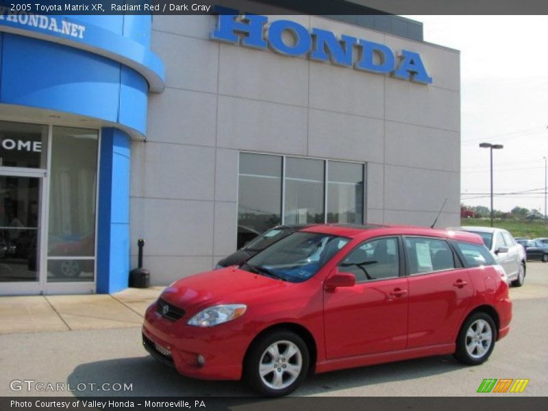 Radiant Red / Dark Gray 2005 Toyota Matrix XR