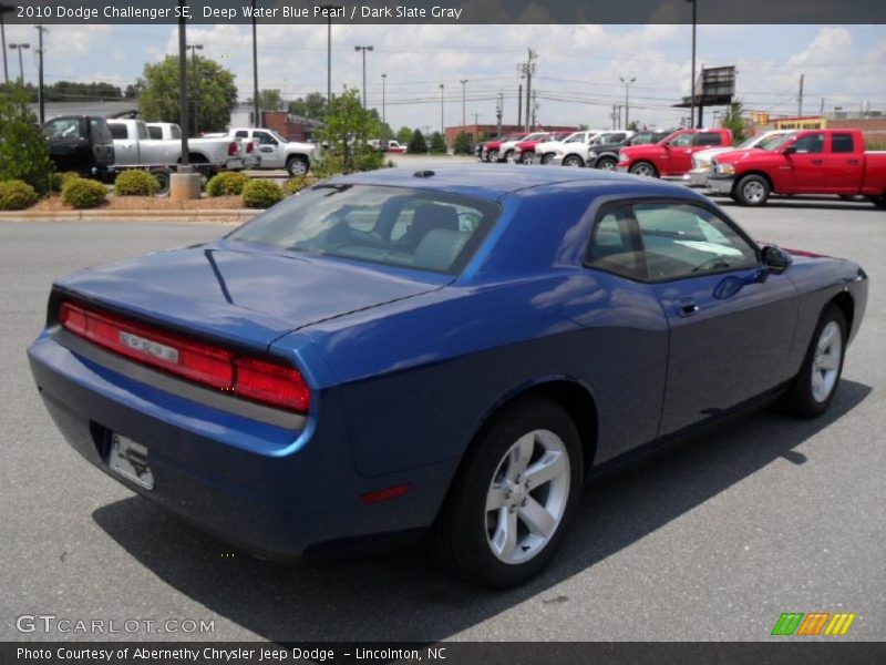 Deep Water Blue Pearl / Dark Slate Gray 2010 Dodge Challenger SE